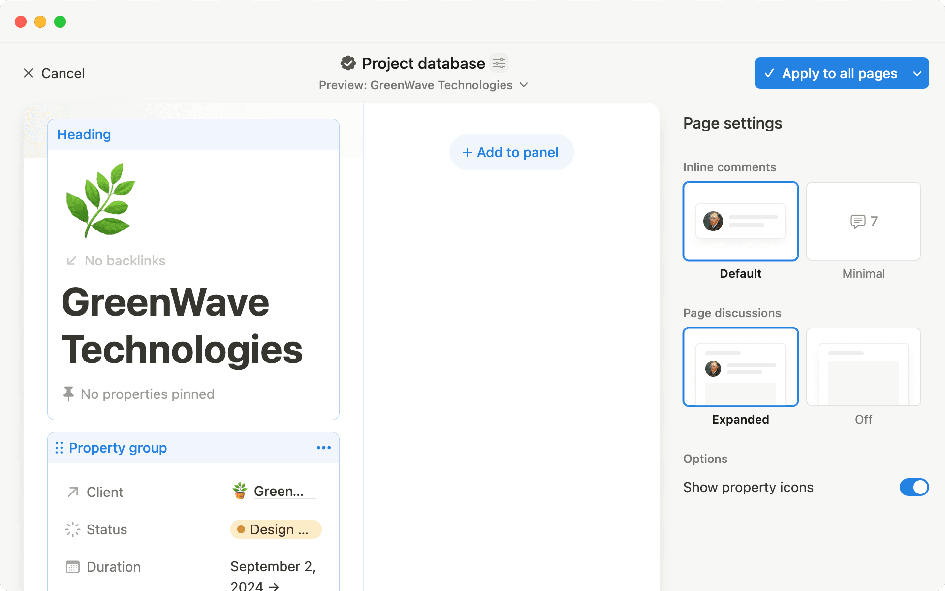 ca: construtor de layout