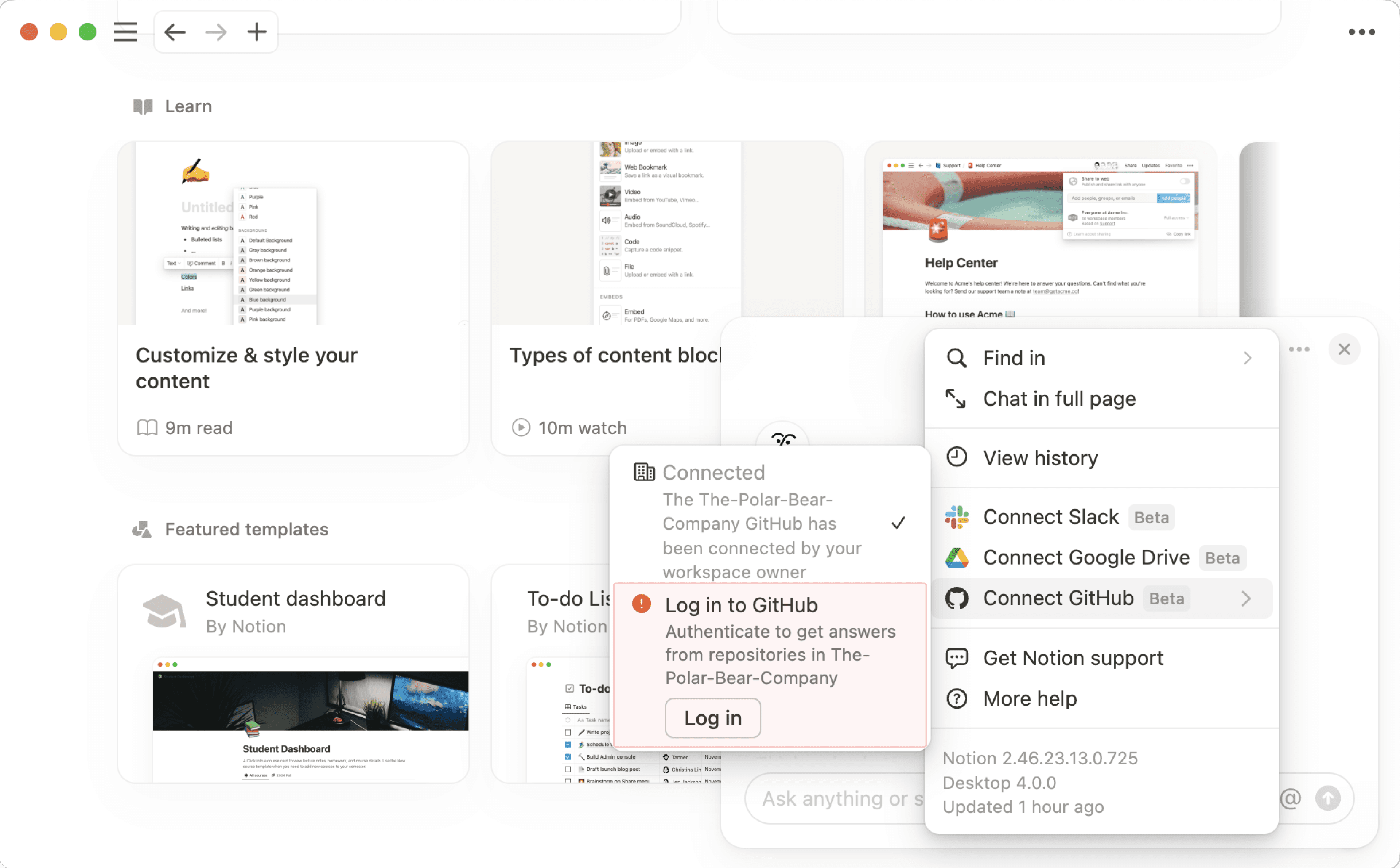 ca: conector do github para membros