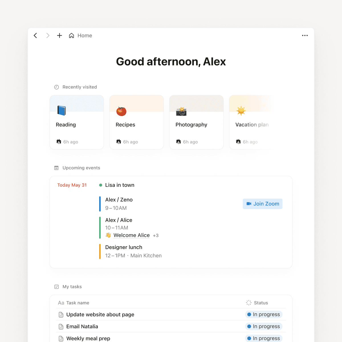 Página Inicial para todos