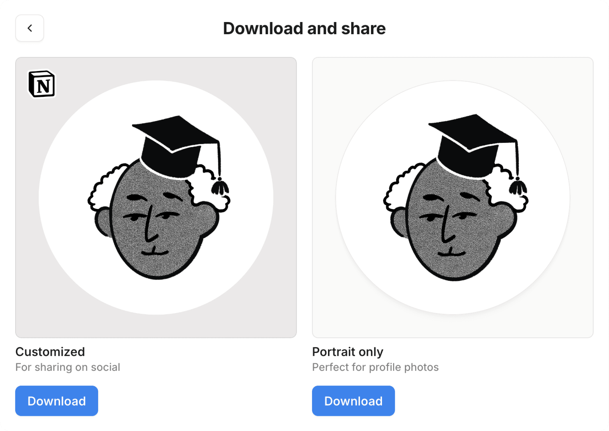 ca: baixar retrato notion faces