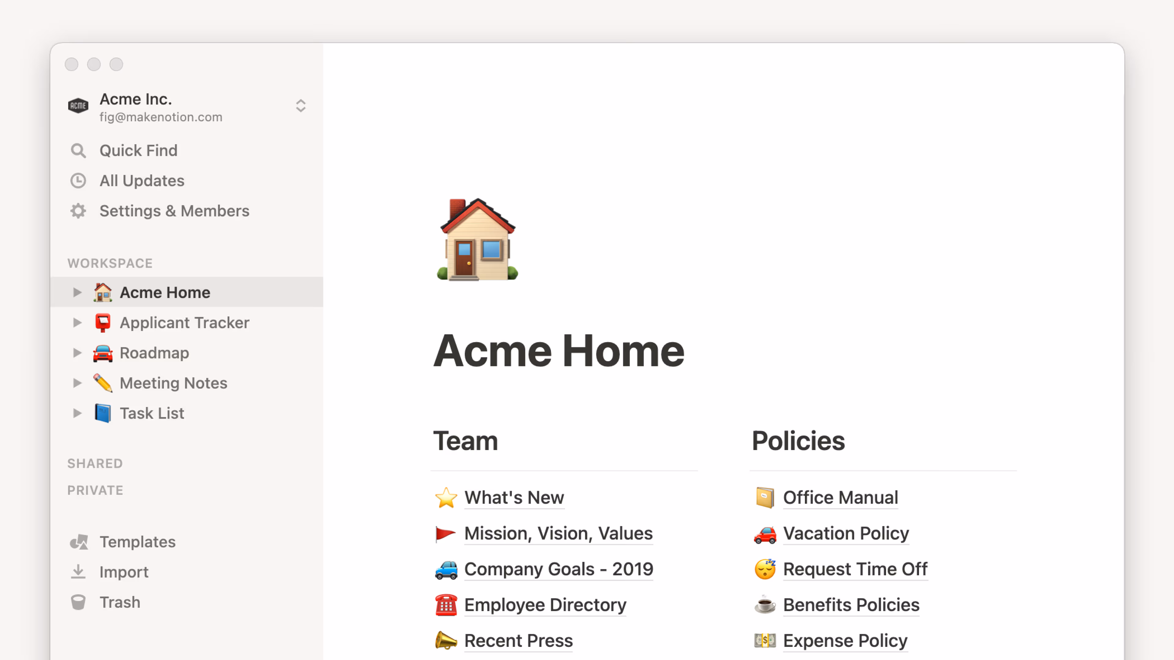 Notion para desktop - imagem principal