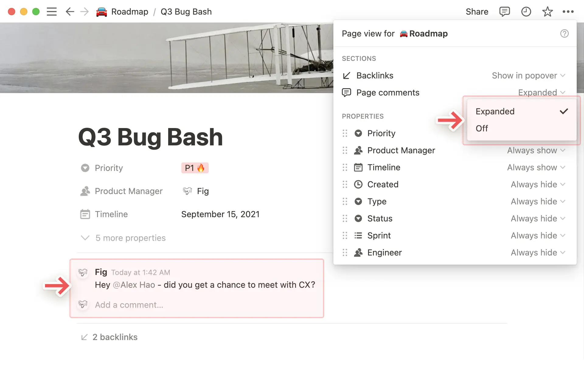 Personalizar comentários de uma base de dados
