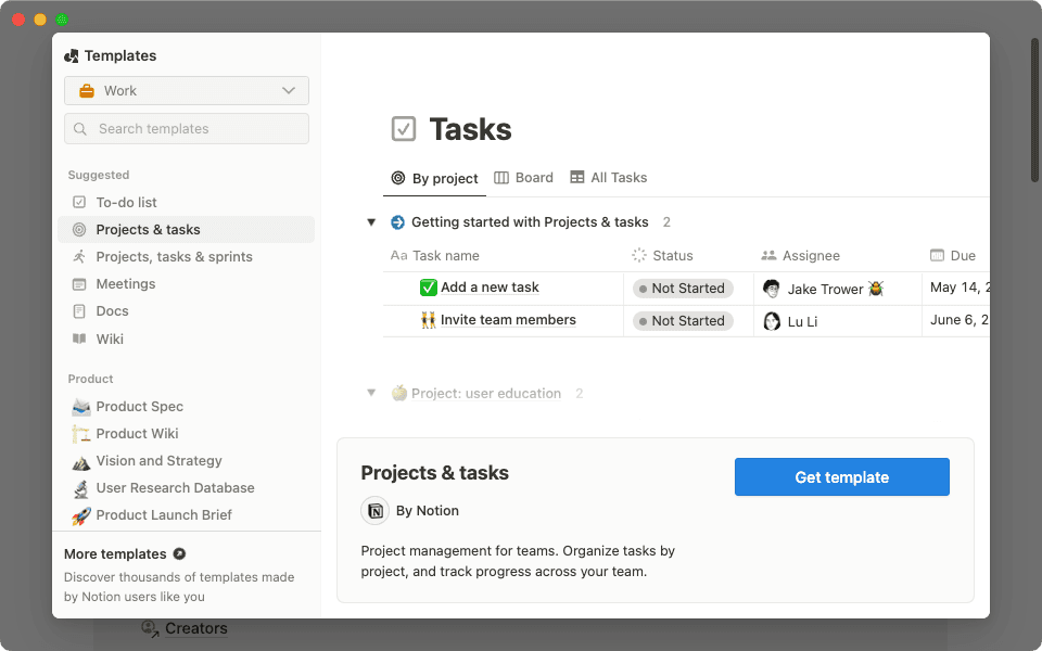 Galeria de modelos no app