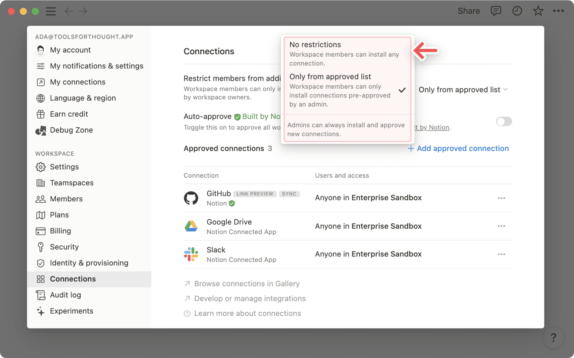 Integração - menu Empresarial