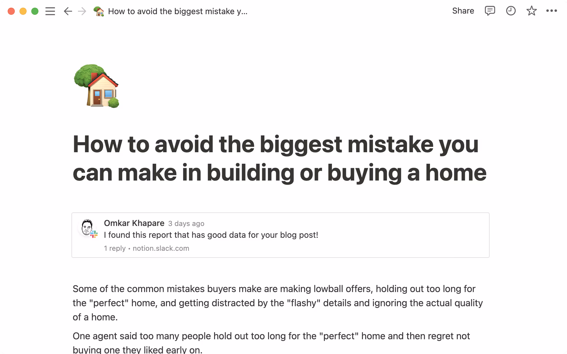 Insira mensagens relevantes do Slack em seus documentos.
