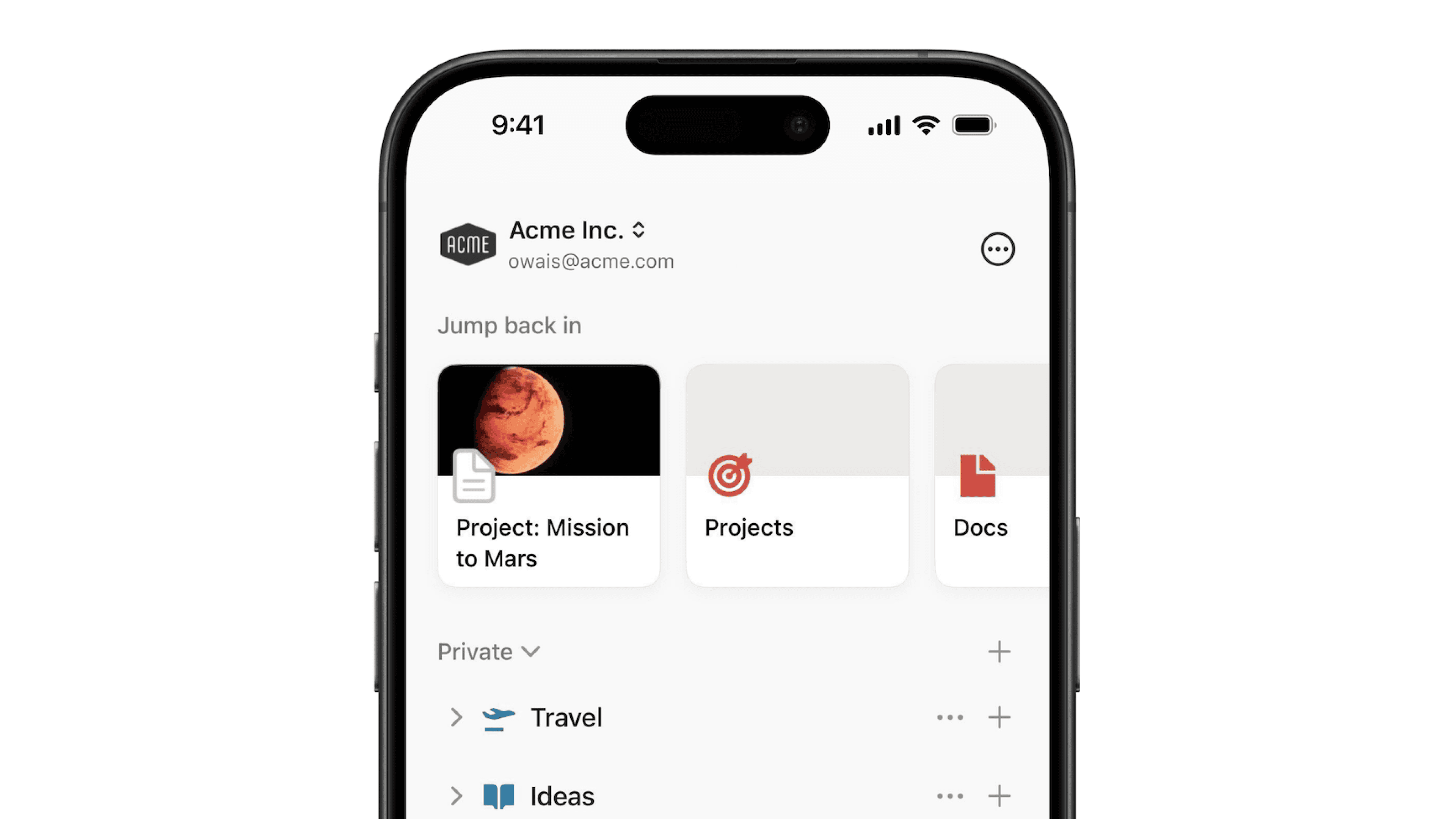 Espaços de trabalho no celular – imagem principal