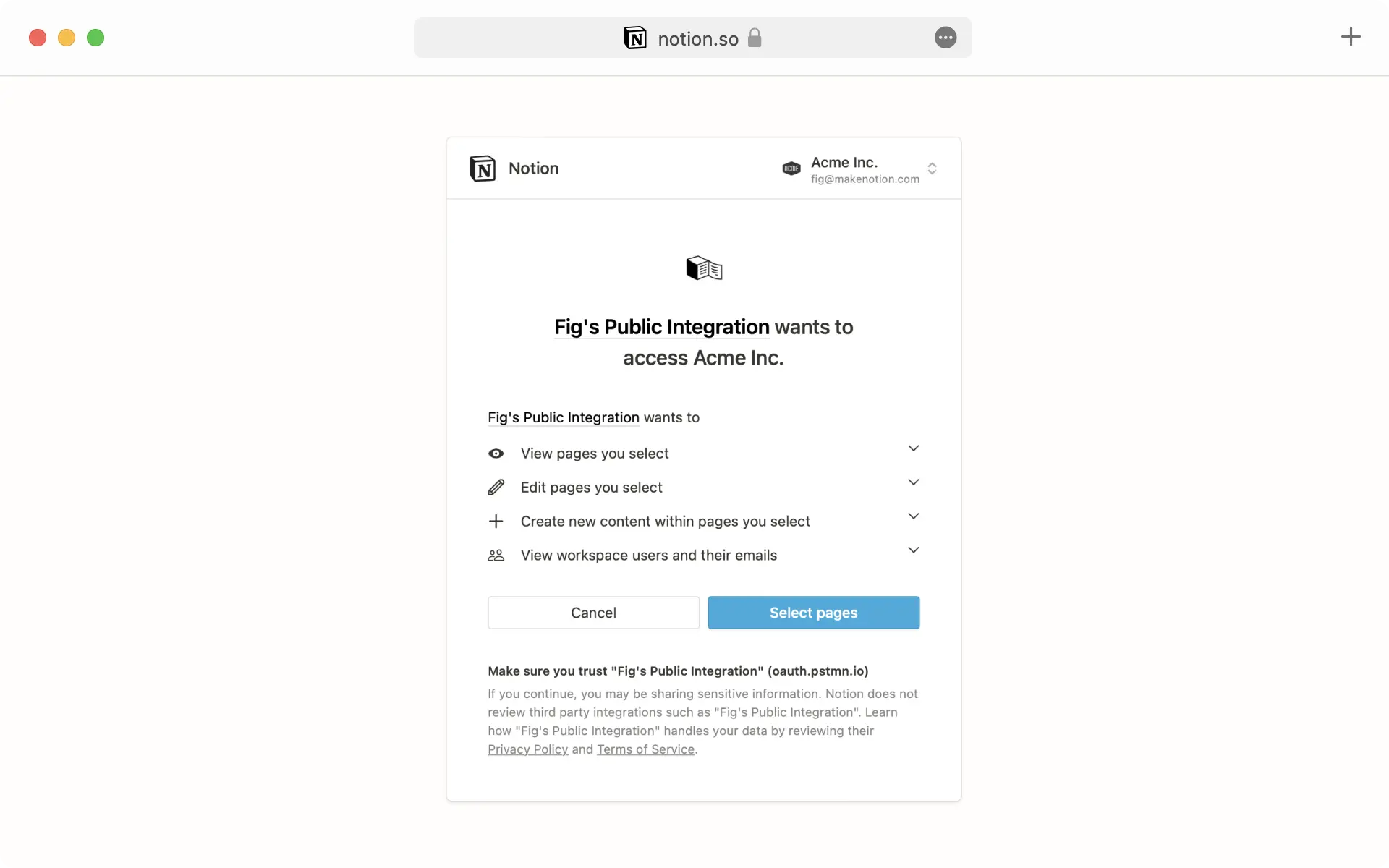 Adicionar e gerenciar integrações - OAuth