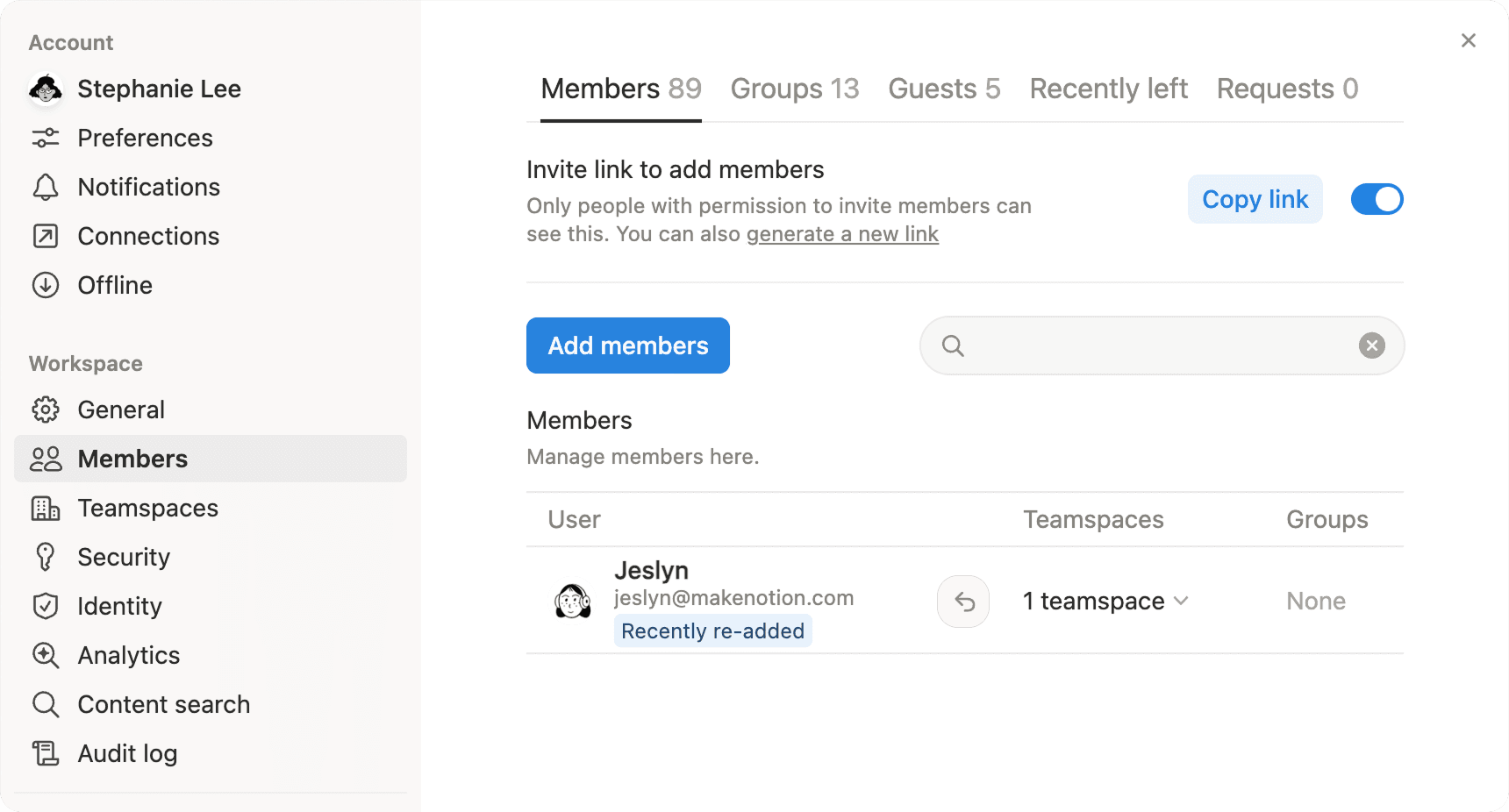 ca: restaurar o conteúdo e o acesso de um usuário