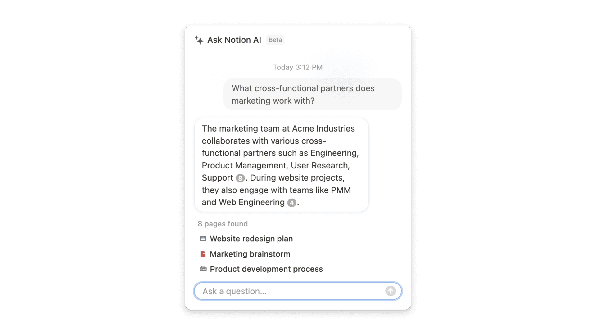 Notion Responde novo funcionário