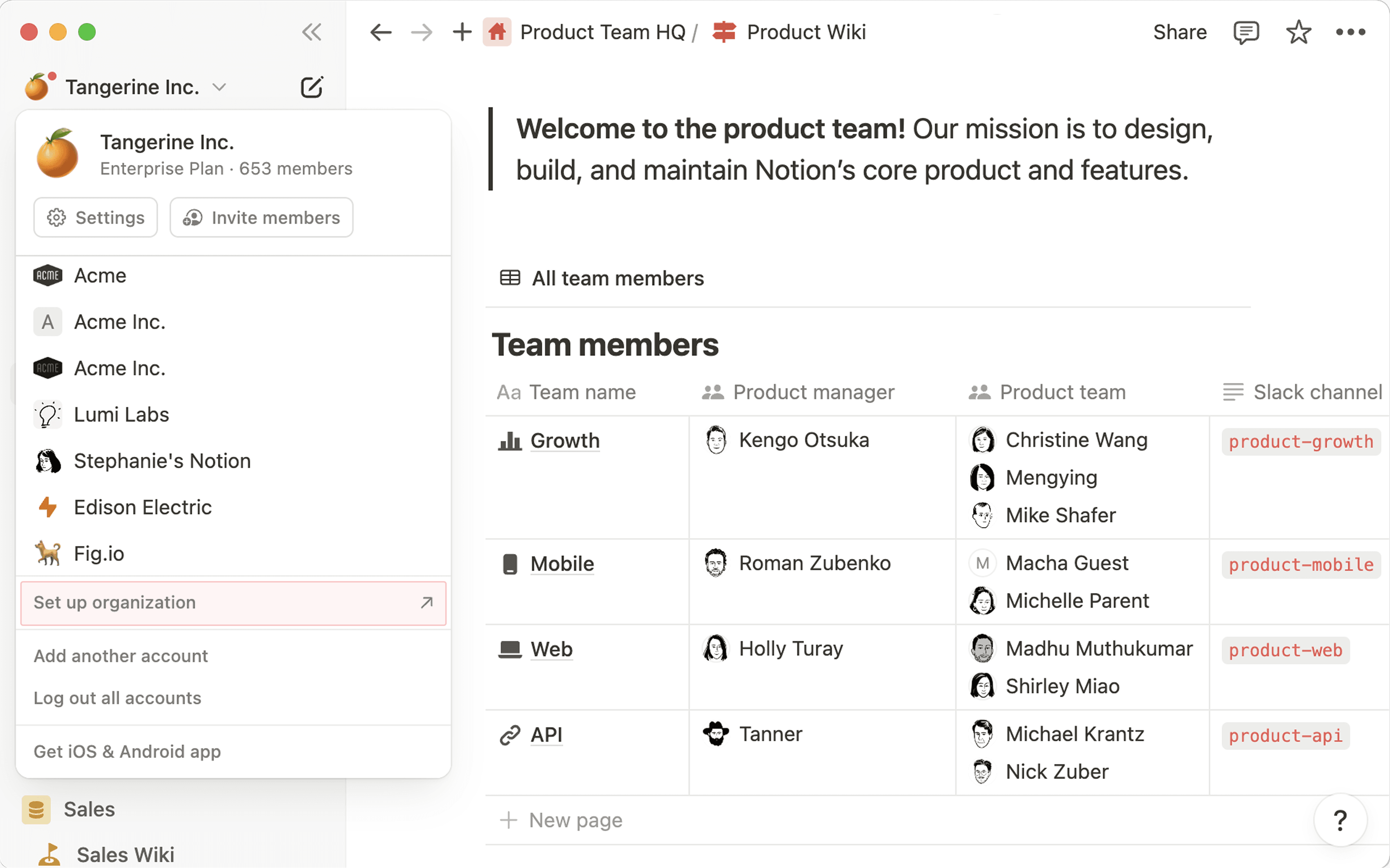 hc: configurar a organização