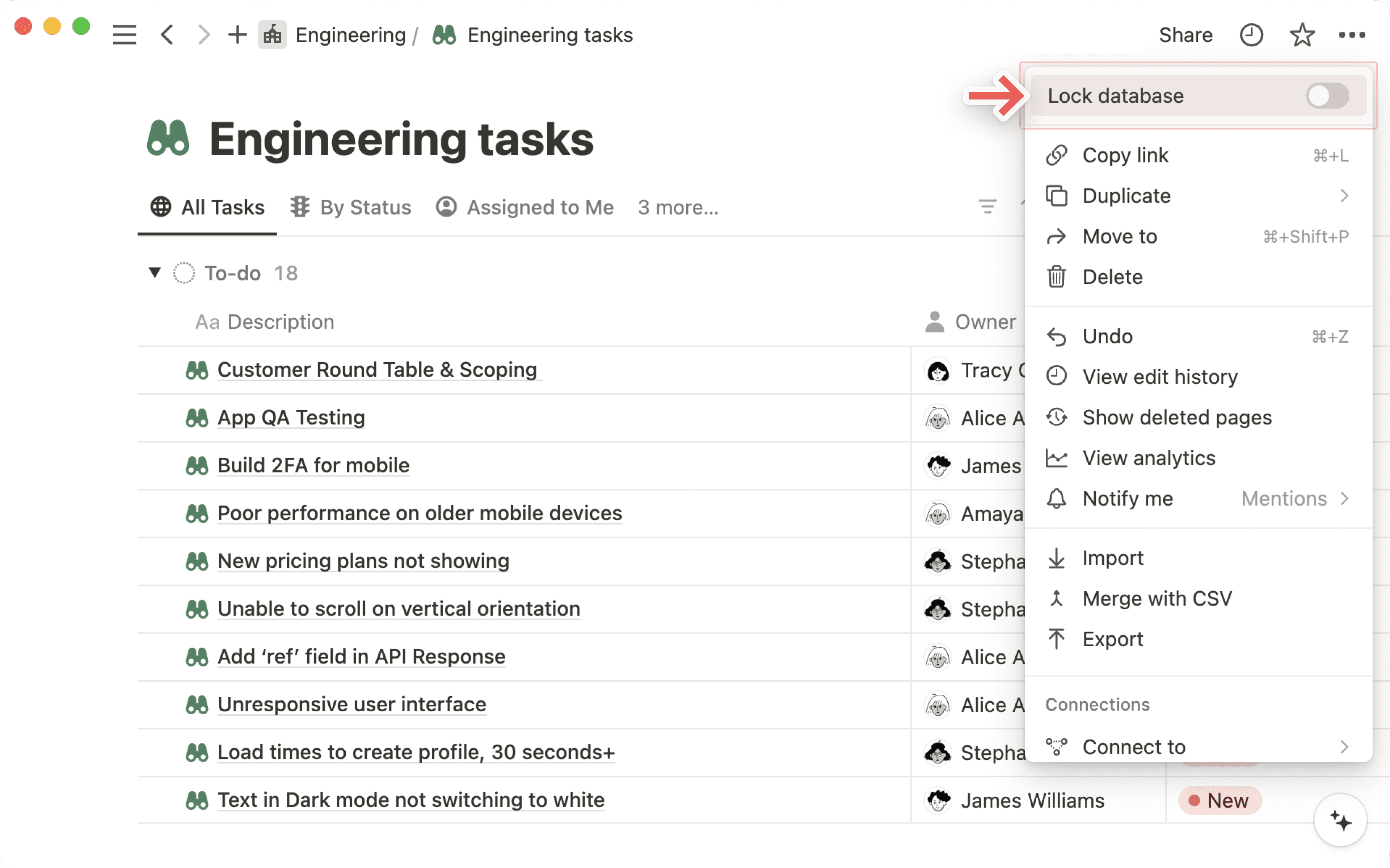 Bloqueio da base de dados