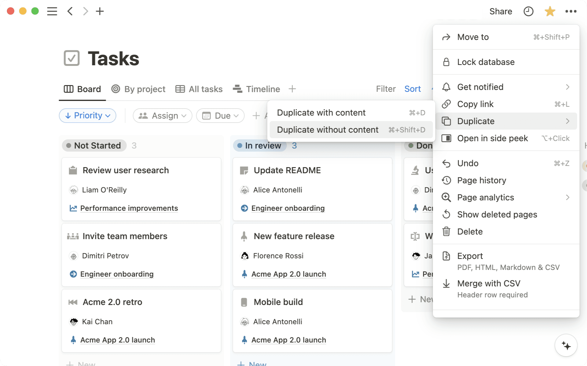 duplicar sem conteúdo