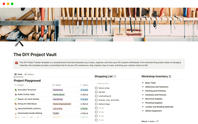 The DIY Project Vault
